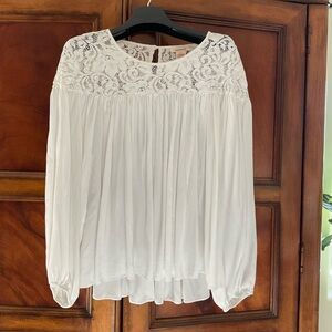 Sundance White Lace Blouse